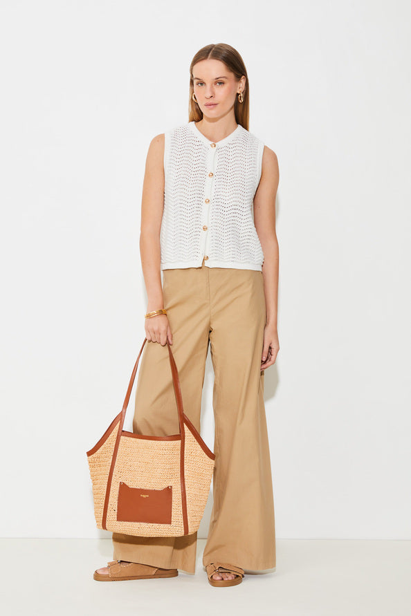 GEMI CROCHET BUTTON FRONT VEST