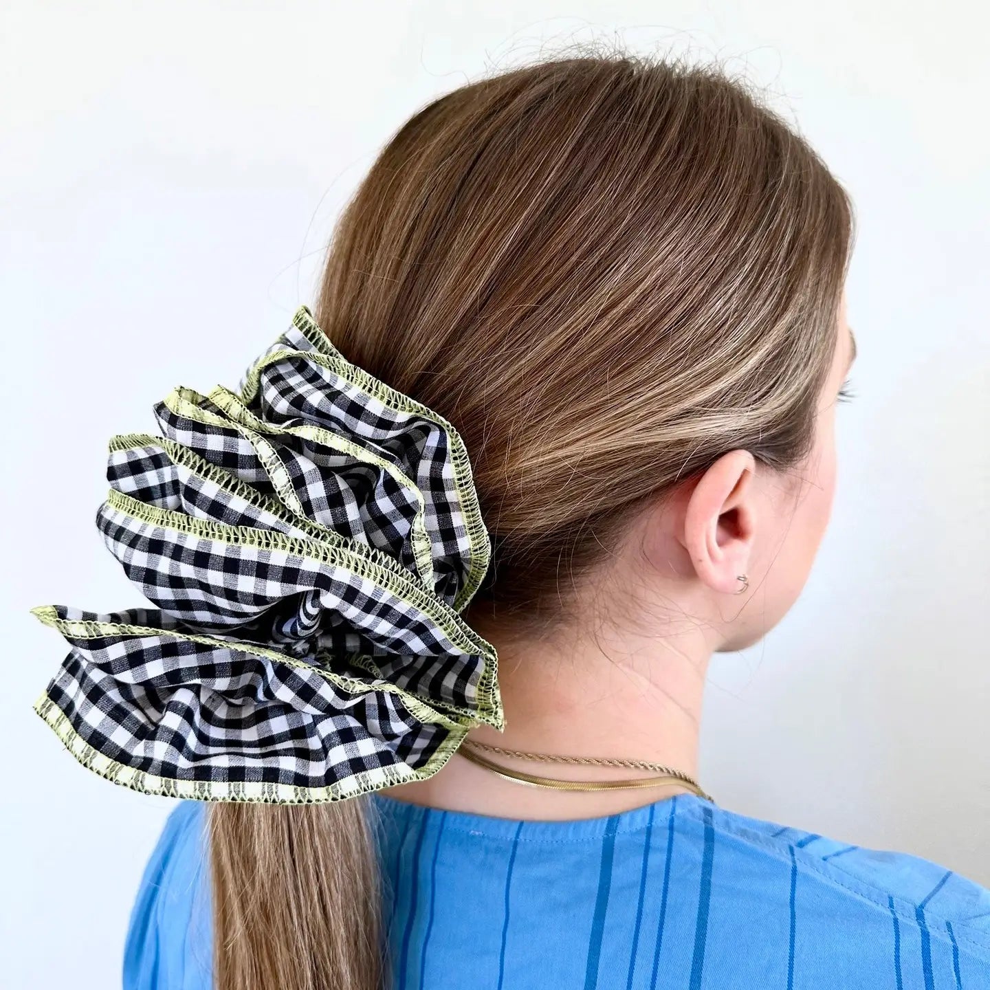 GIANT PLAID SCRUNCHIE