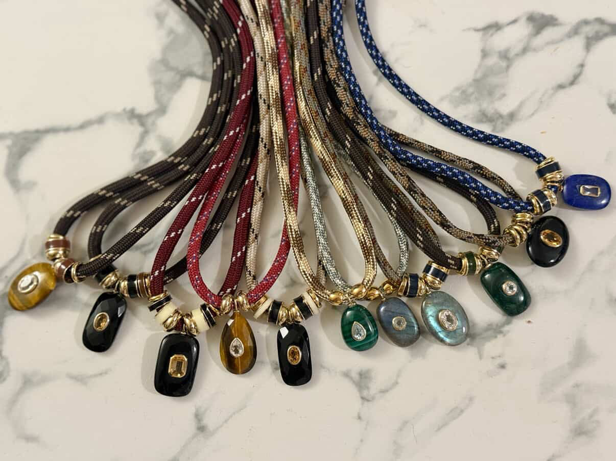 ENAMEL BEAD PARACORD NECKLACE