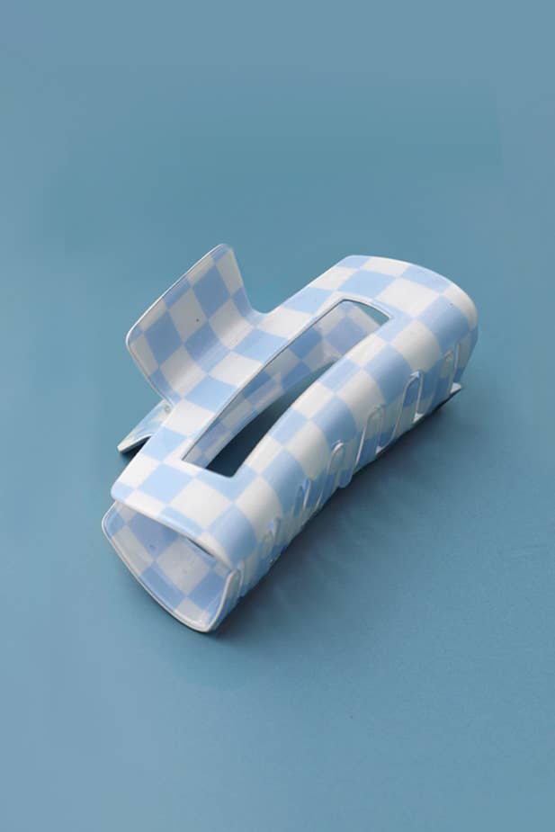 JUMBO CHECKER HAIR CLAW CLIPS