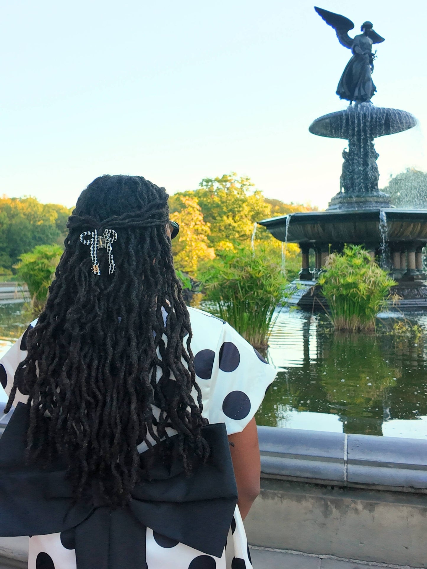 Hand-painted Coquette Bow Claw Hair Clip