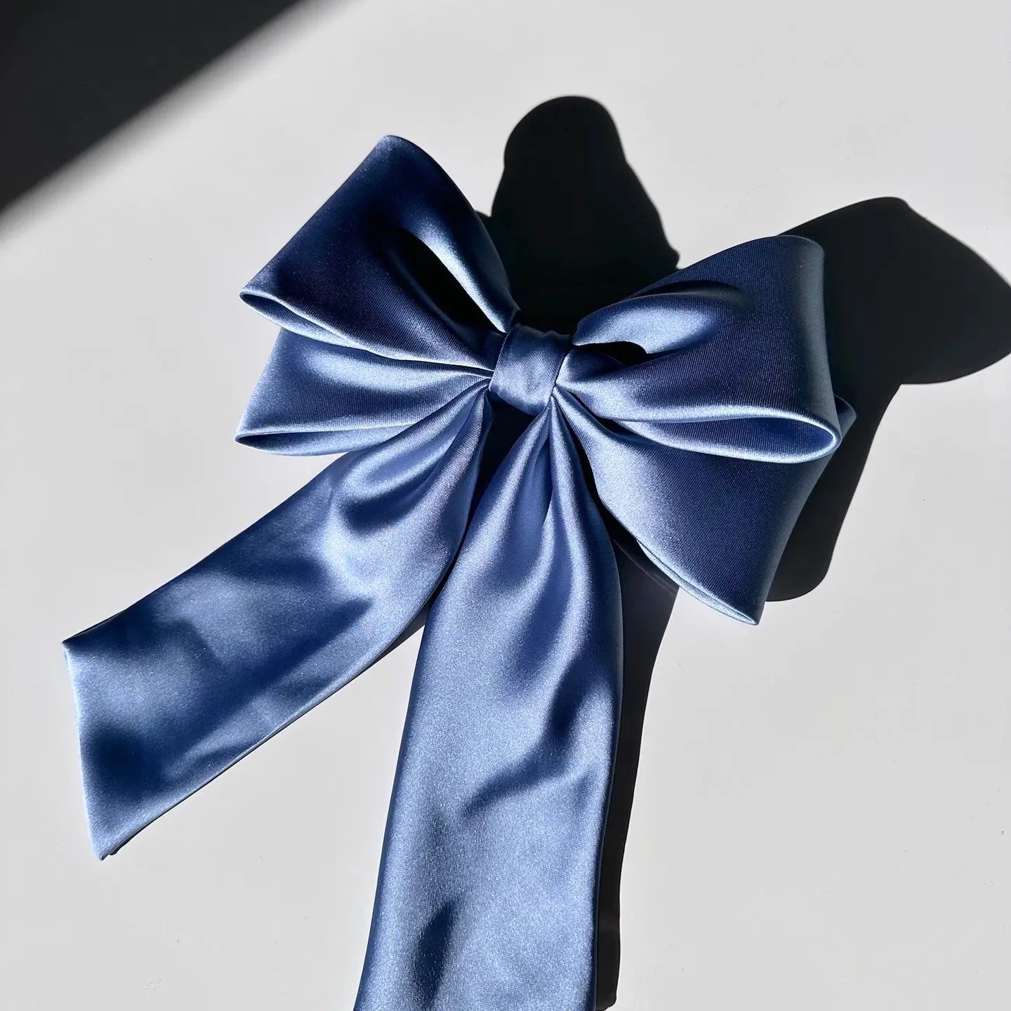 THE PERFECT LONG SATIN HAIR BOW BARRETTE