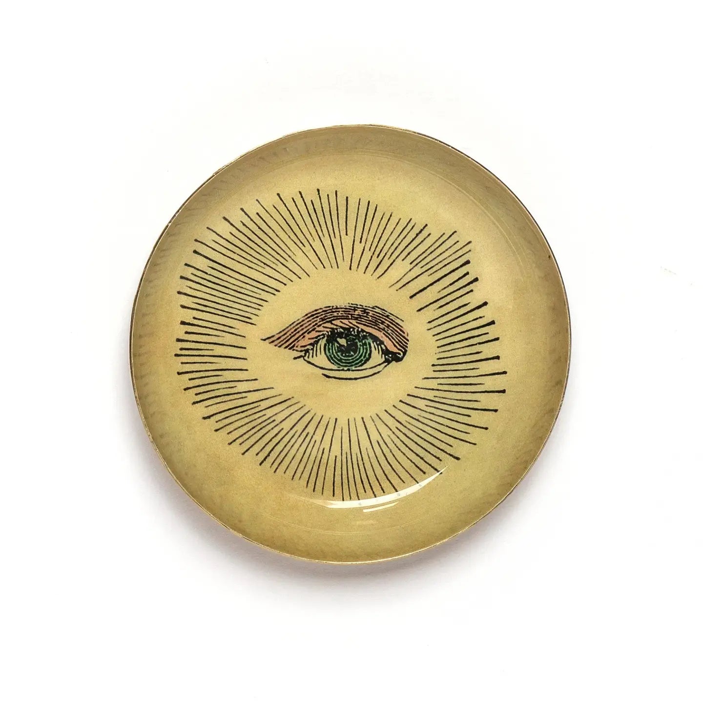 EYE ENAMEL ROUND TRAY