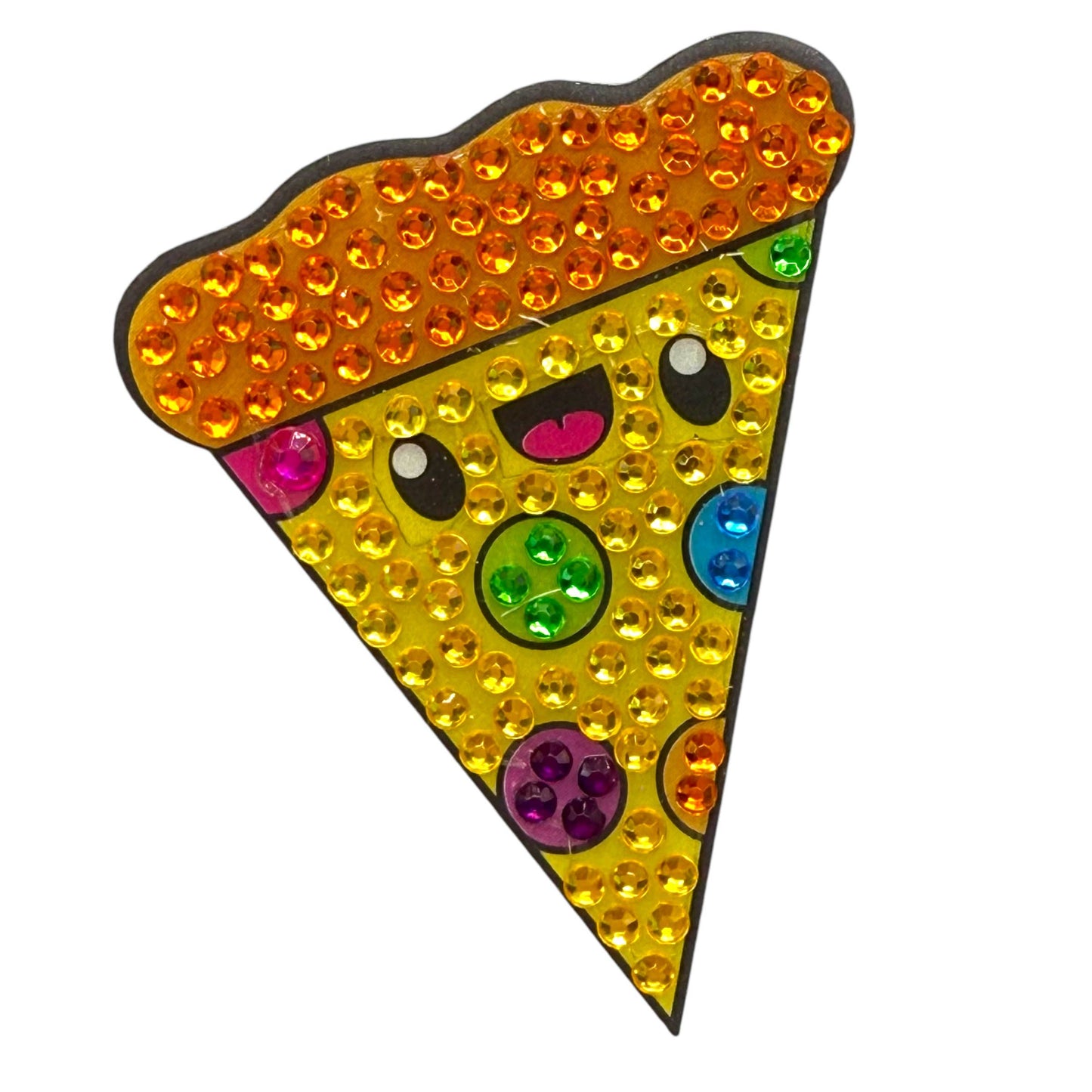 Rainbow Pizza Slice Rhinestone Sticker