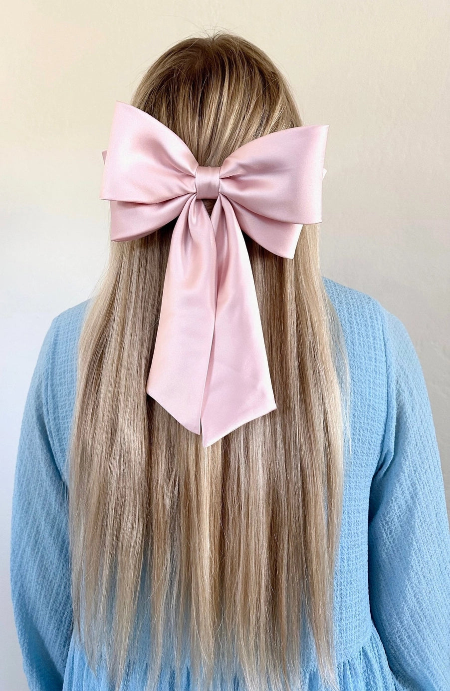 THE PERFECT LONG SATIN HAIR BOW BARRETTE