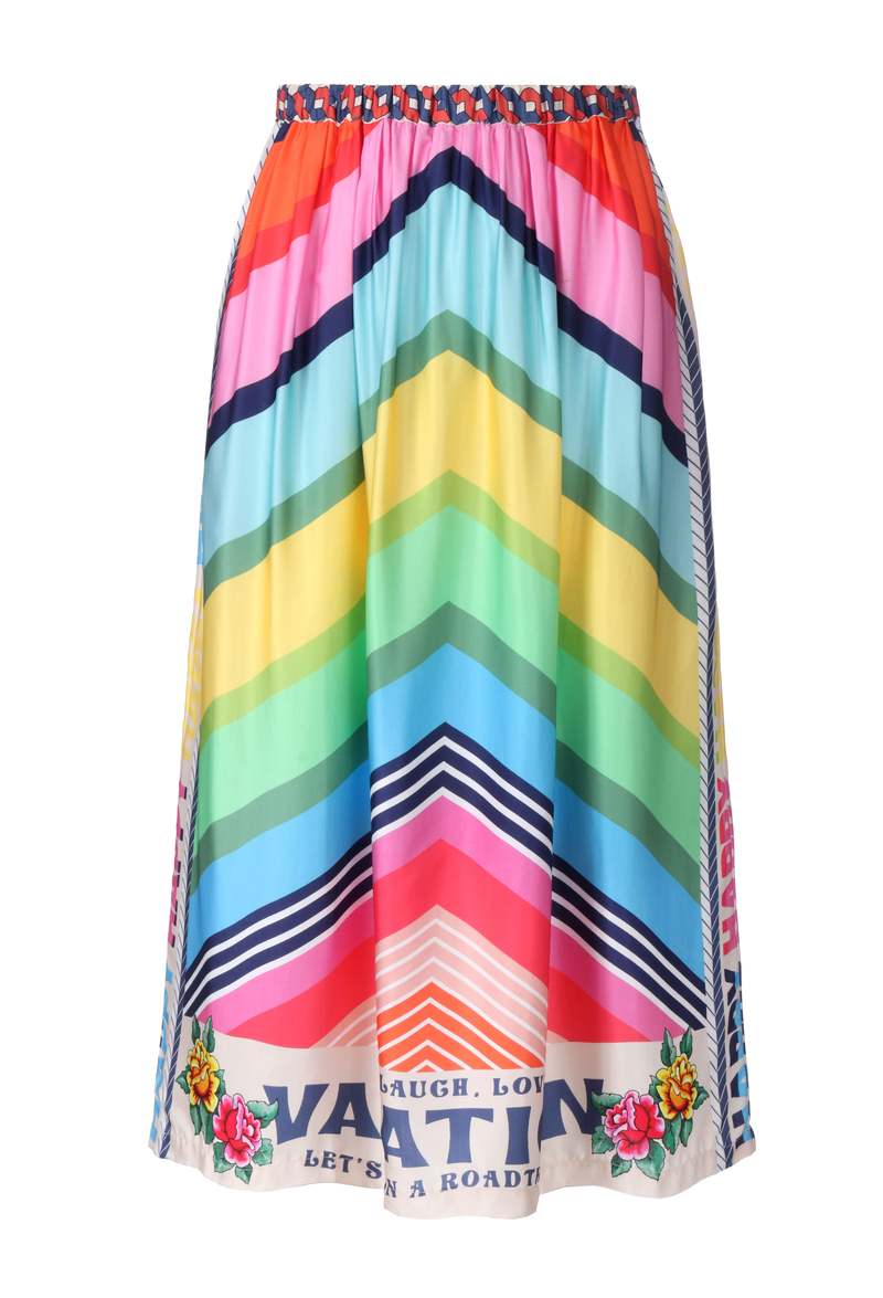 VACTION ALEXA PRINTED MIDI SKIRT