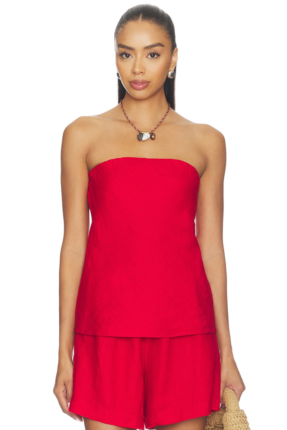 BELLPEPPER LINEN TUBE TOP