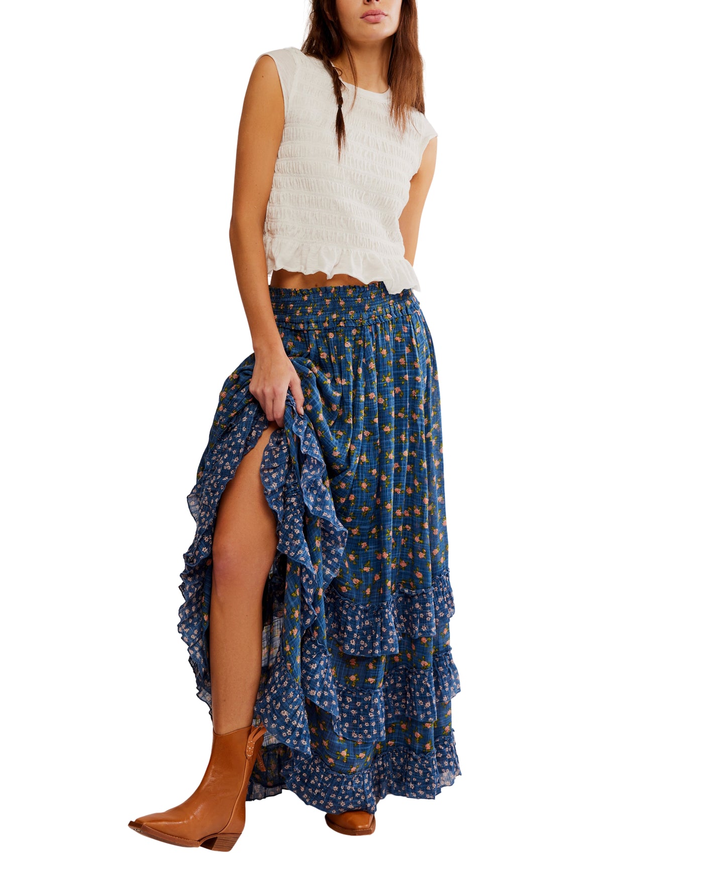 BRYNN DITSY PRINT MAXI SKIRT