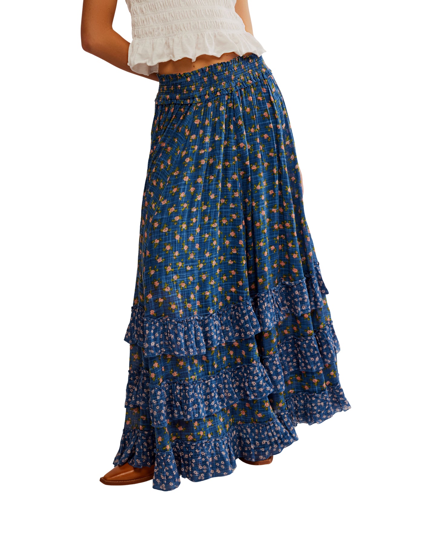 BRYNN DITSY PRINT MAXI SKIRT