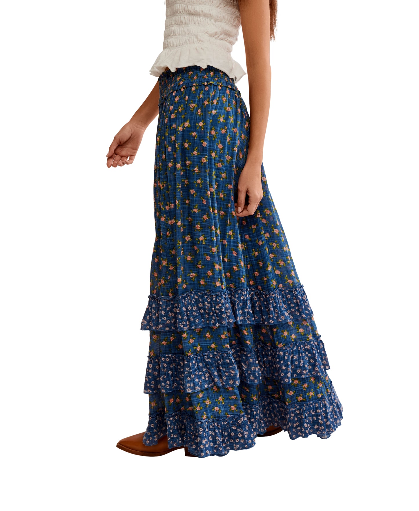 BRYNN DITSY PRINT MAXI SKIRT
