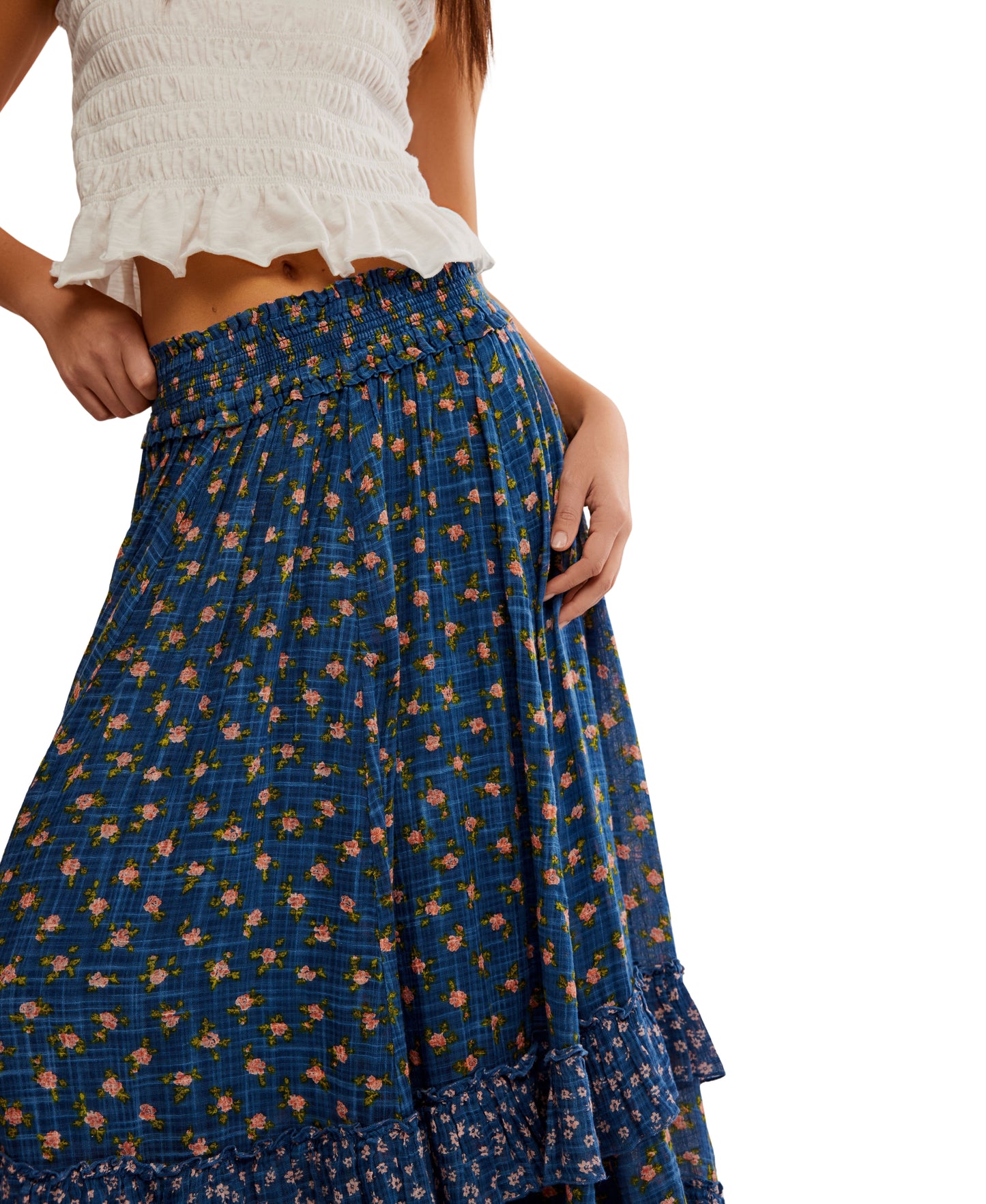 BRYNN DITSY PRINT MAXI SKIRT