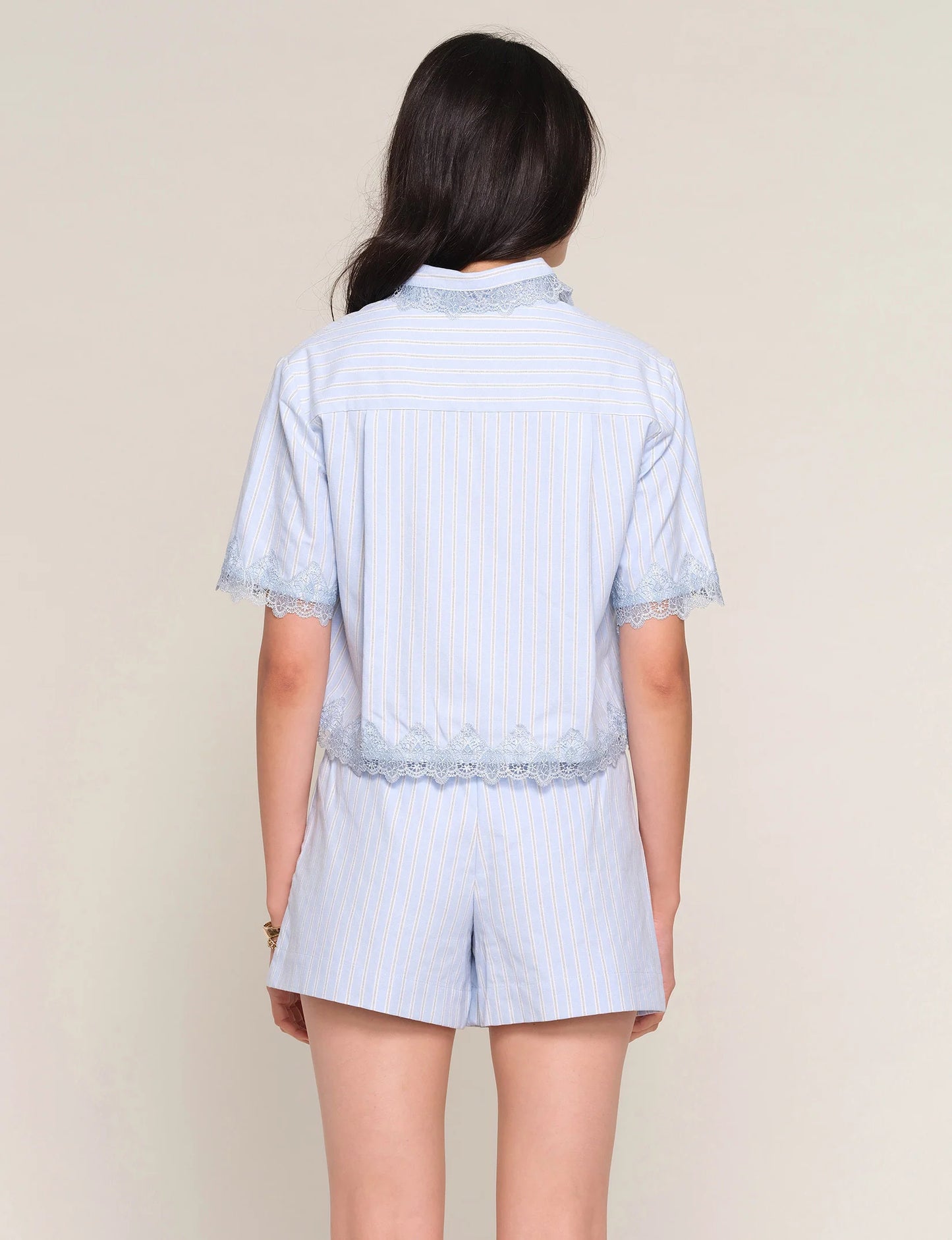 MAYER PINSTRIPE CROP SHIRT