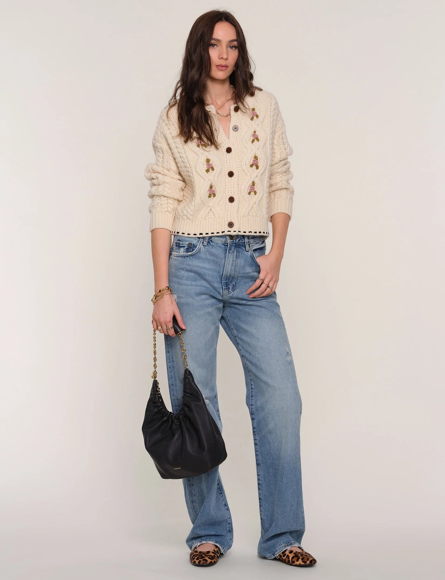 VEDA FLORAL EMBROIDERY CARDI