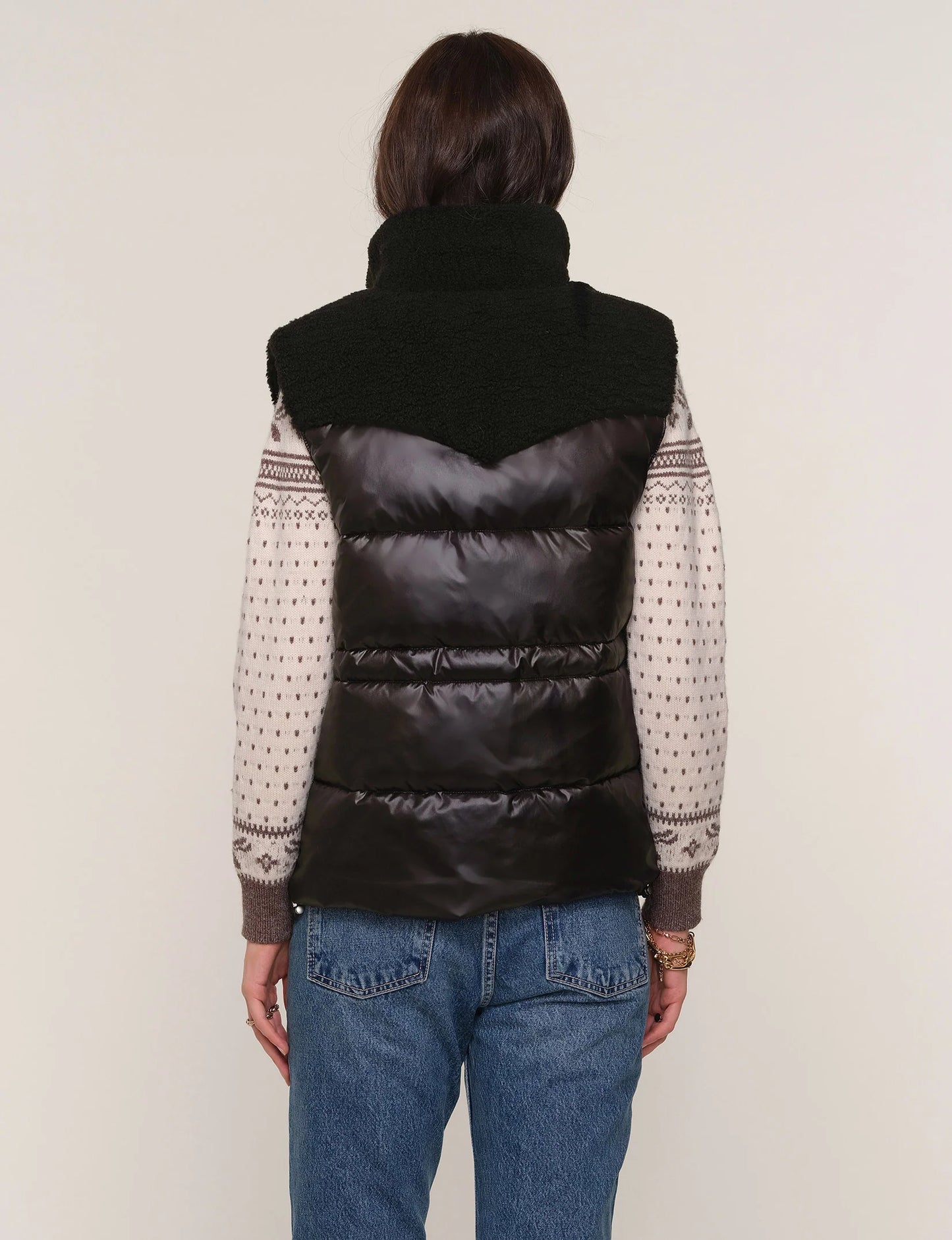 ALEX PUFFER VEST WITH SHERPA