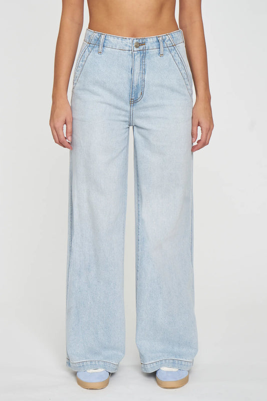 THE KICKBACK HIGH RISE DENIM WIDE LEG