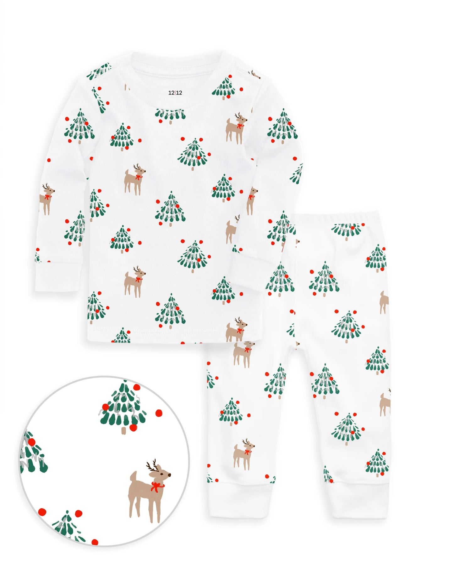 TINSEL TREE LONG SLEEVE KIDS PJ SET