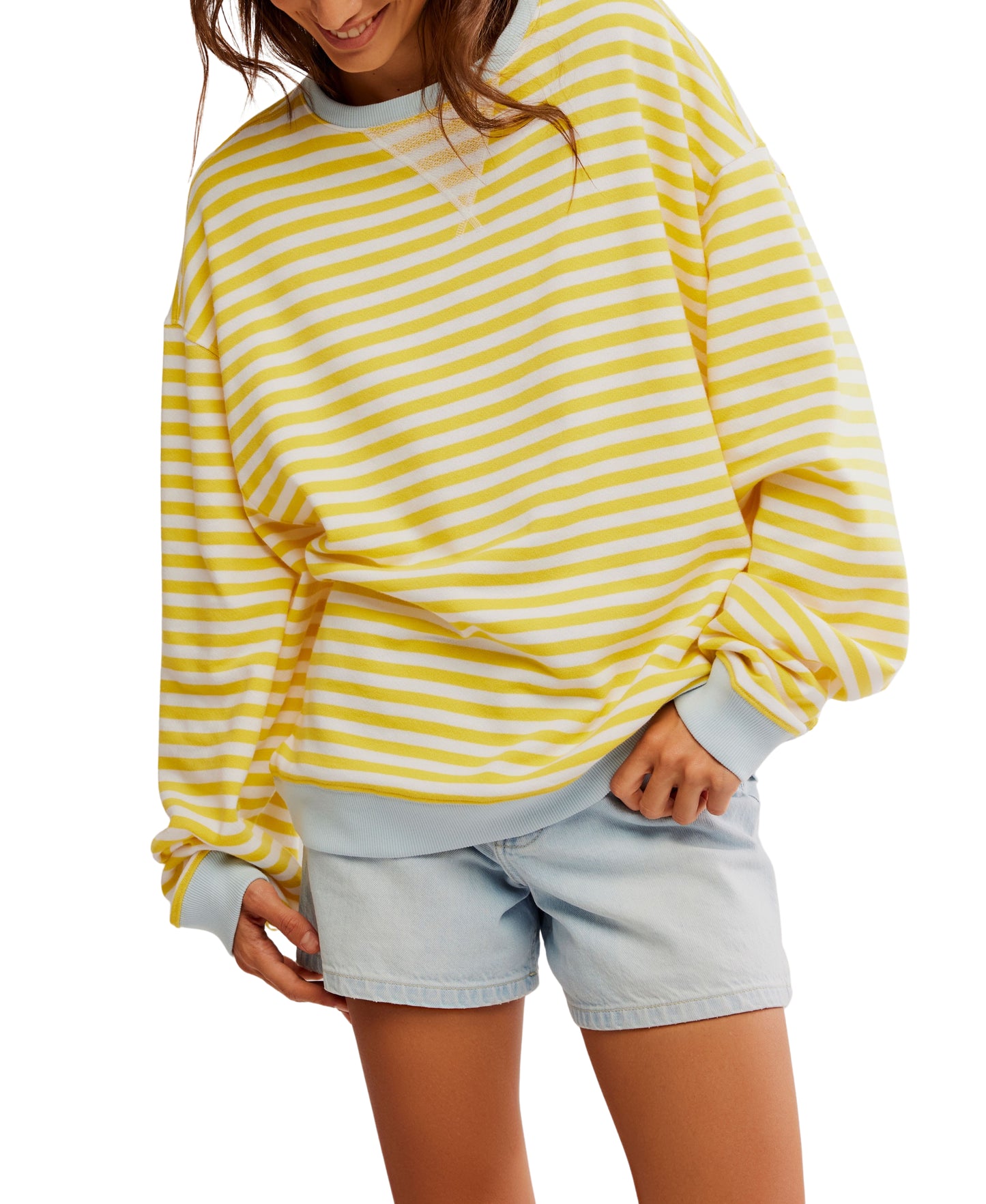 CLASSIC STRIPE OVERSIZED CREWNECK