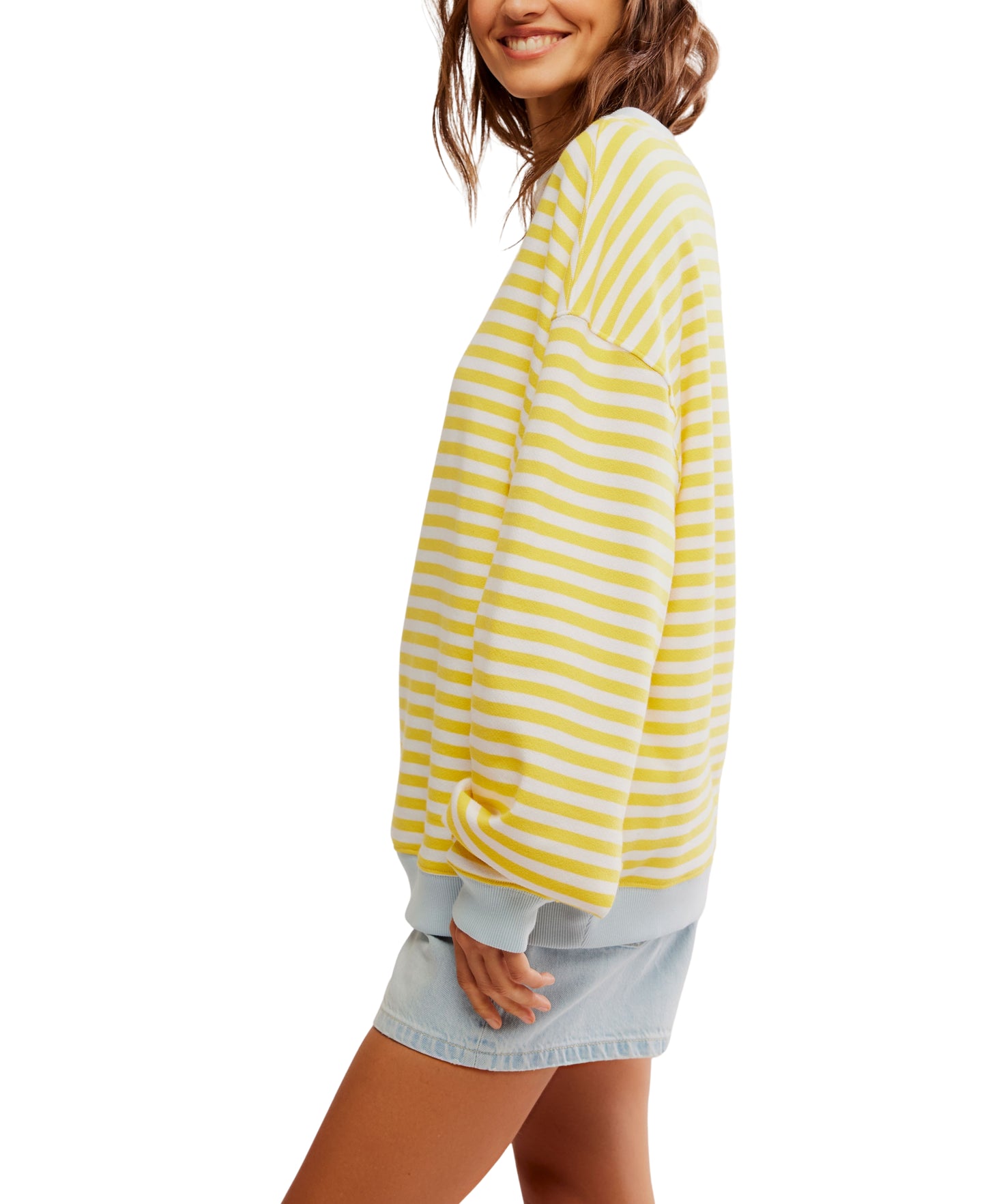 CLASSIC STRIPE OVERSIZED CREWNECK