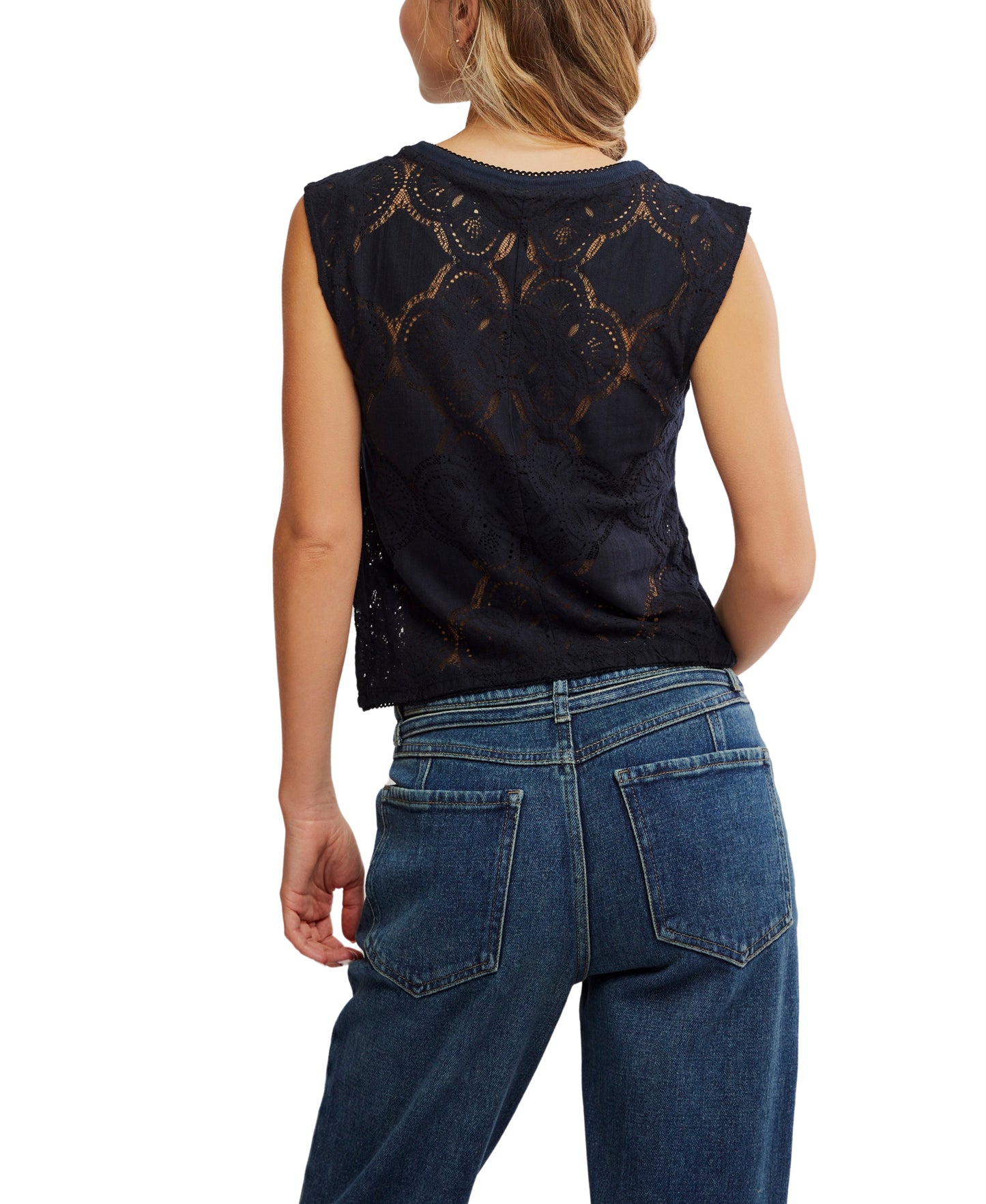 JAE EYELET KNIT TOP