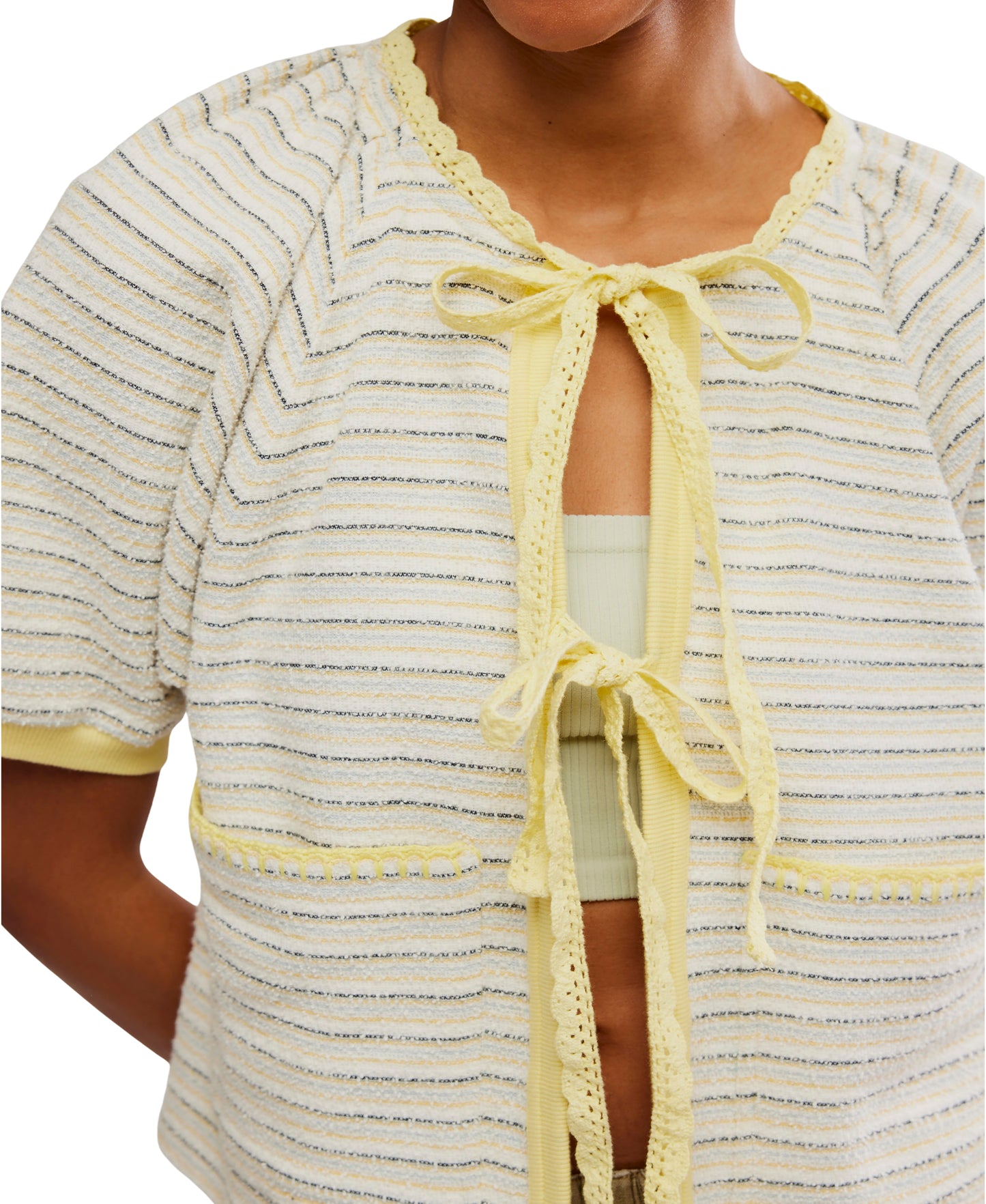 TROPIC TERRY CLOTH TIE FRONT TOP