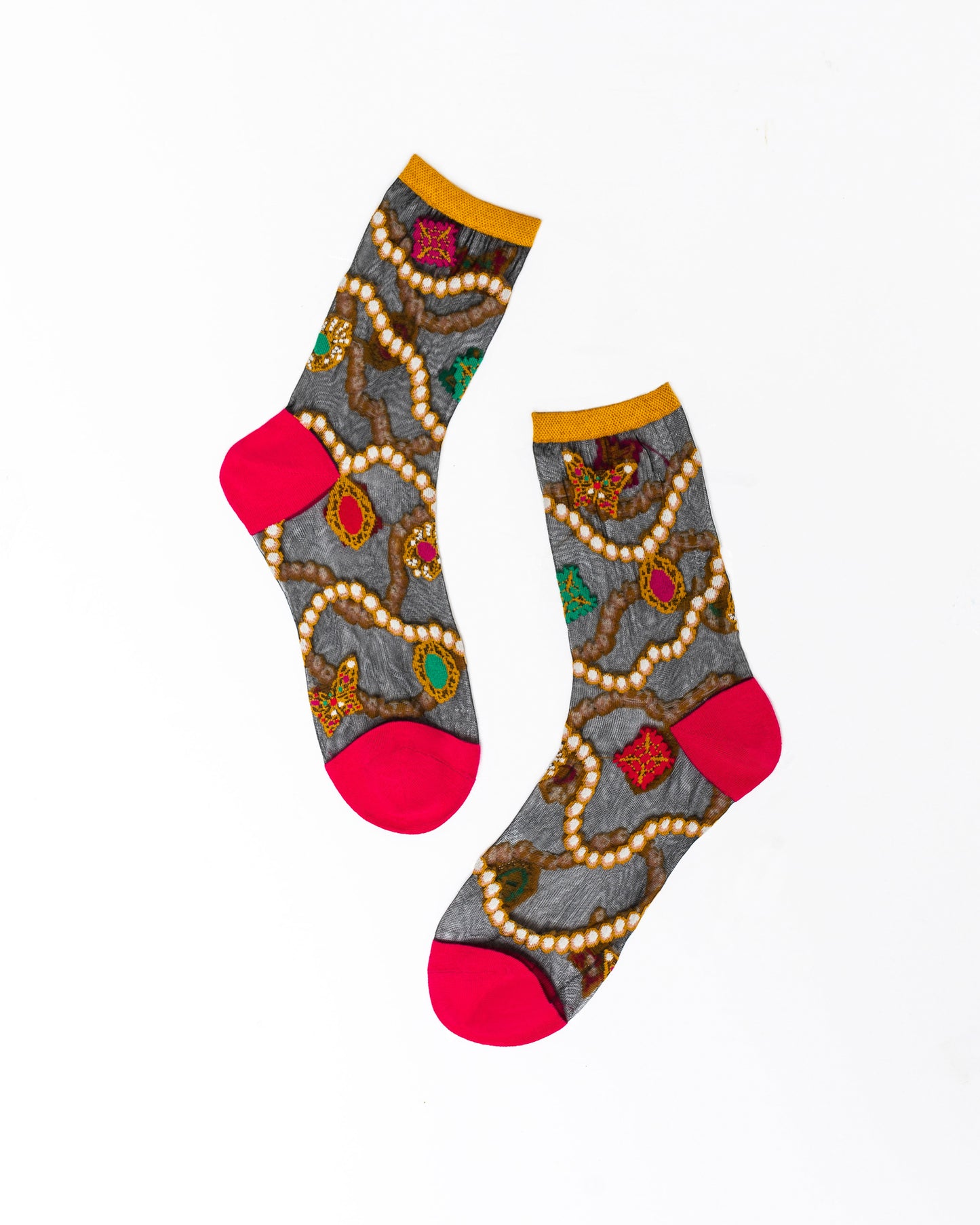PEARLS & JEWELS SHEER ANKLE SOCK