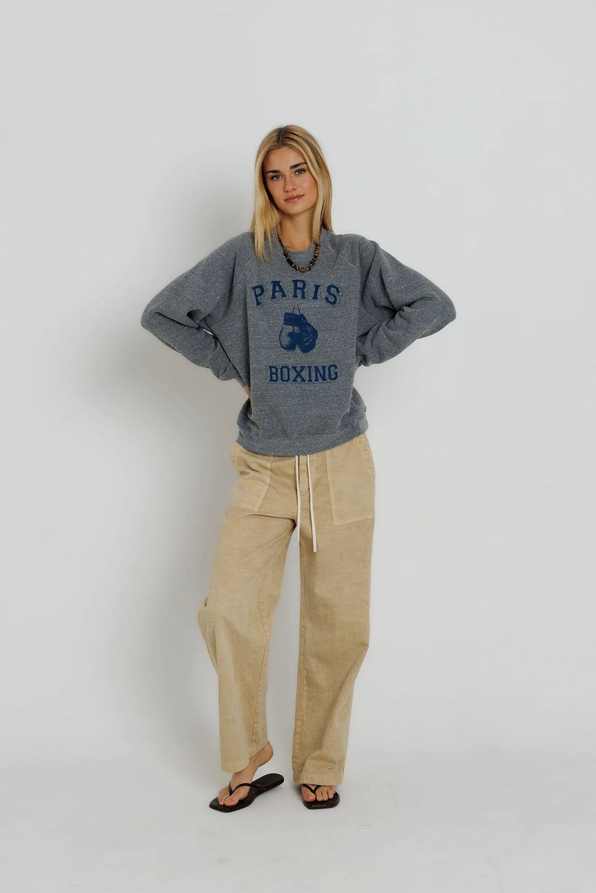 PARIS BOXING RAGLAN CREW SWEATSHIRT