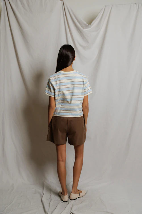 GIA MULTI STRIPE CREW TEE