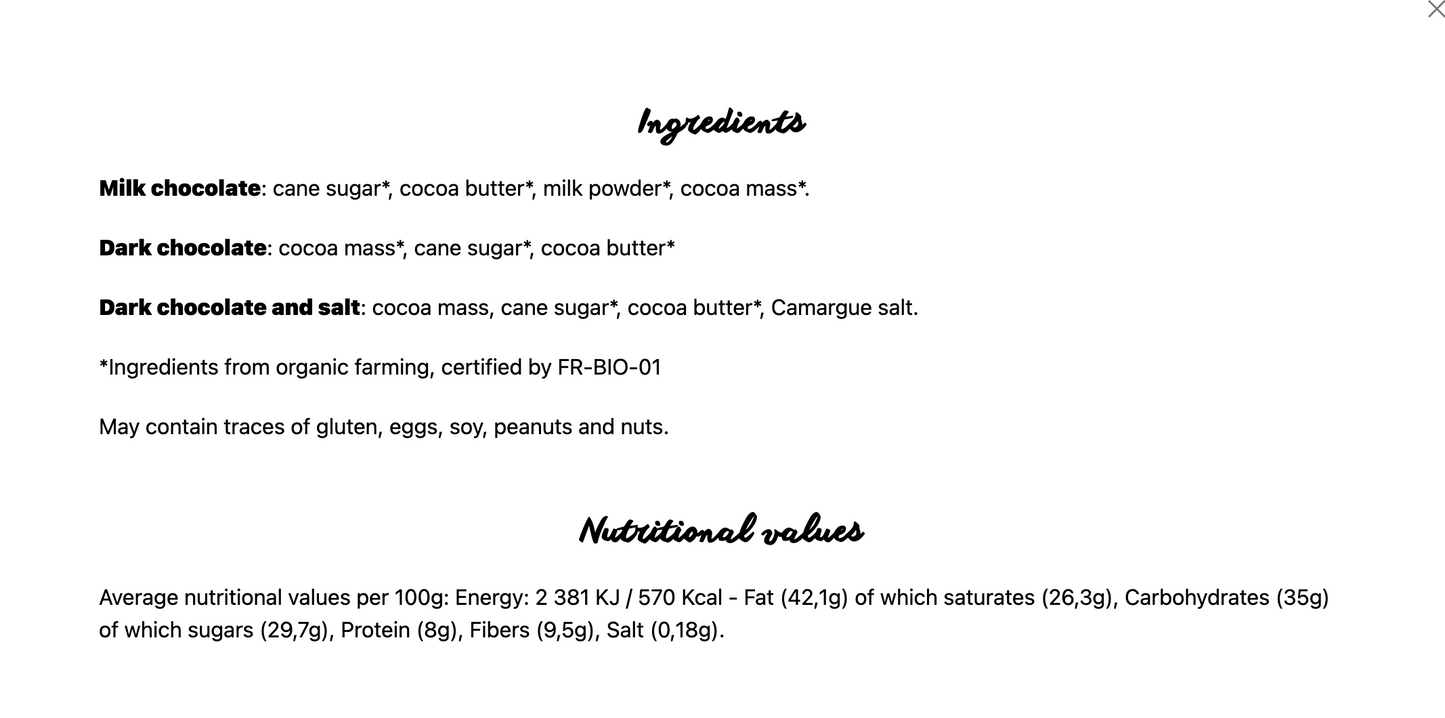 PARIS BOX OF 9 CHOCOLATE SQUARES