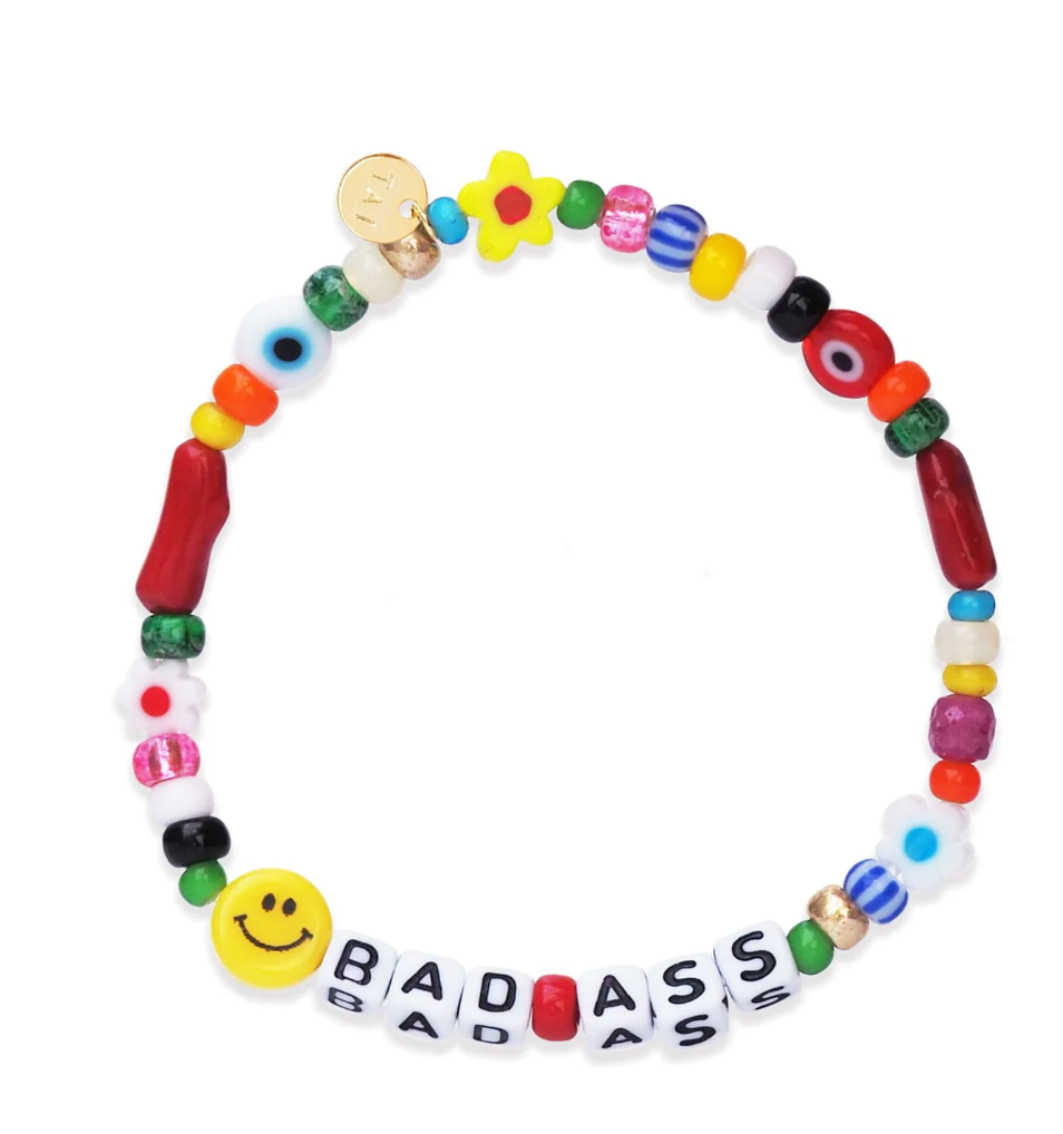 BAD ASS Handmade Beaded Mixed Media Bracelet