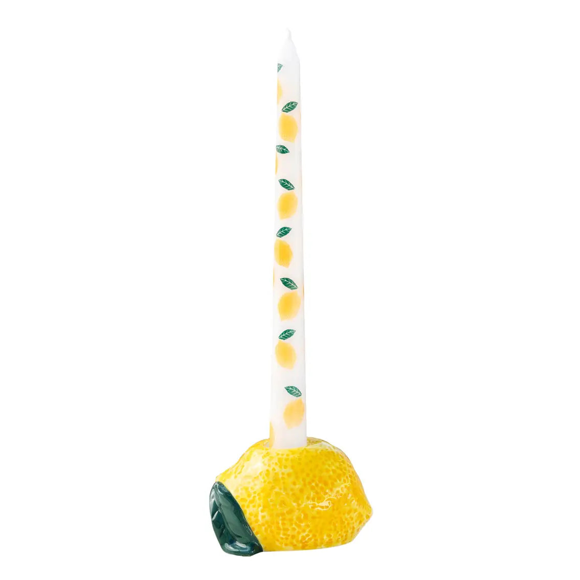LEMON TAPER STATEMENT CANDLE SET OF 2