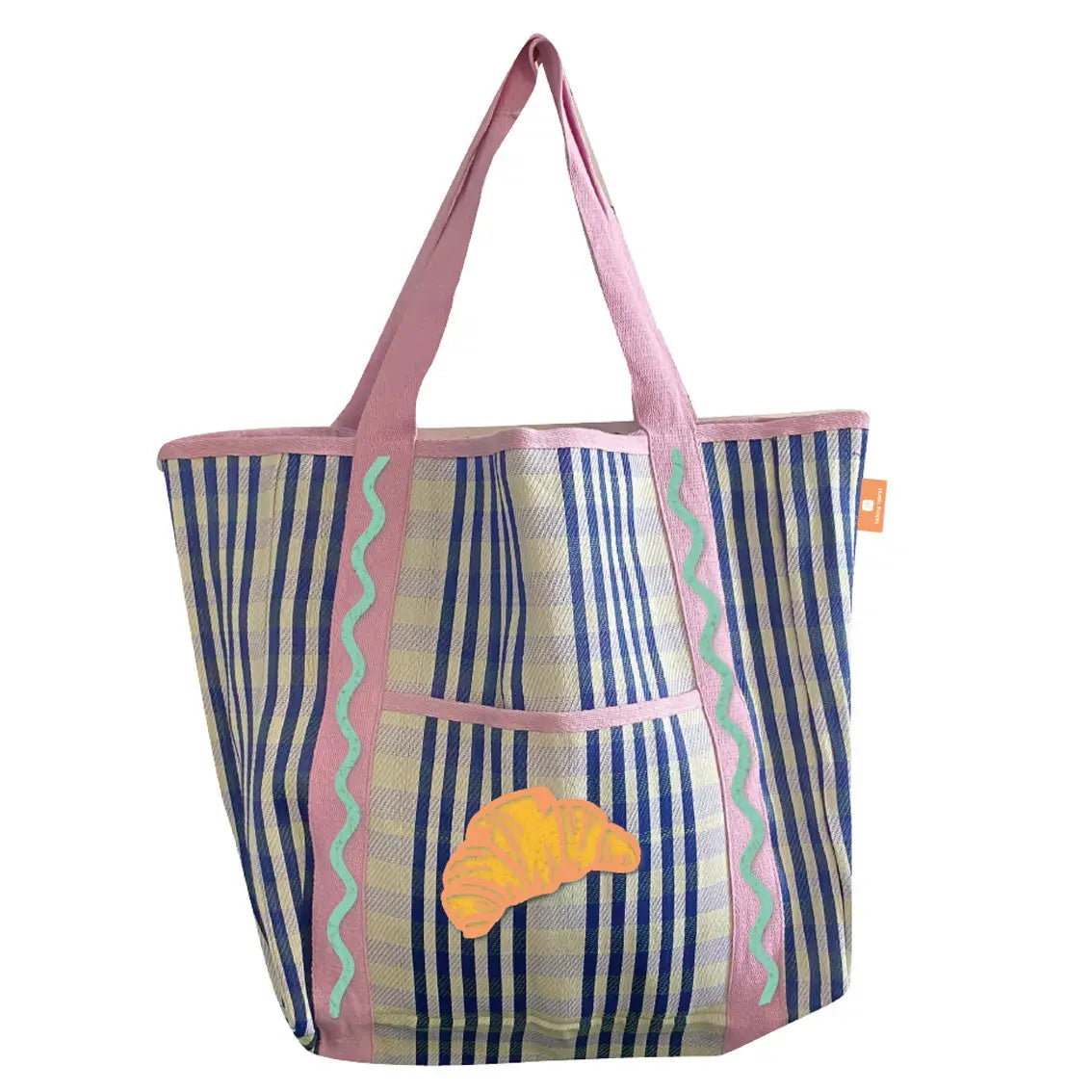 RECYCLED PLASTIC CROISSANT TOTE BAG