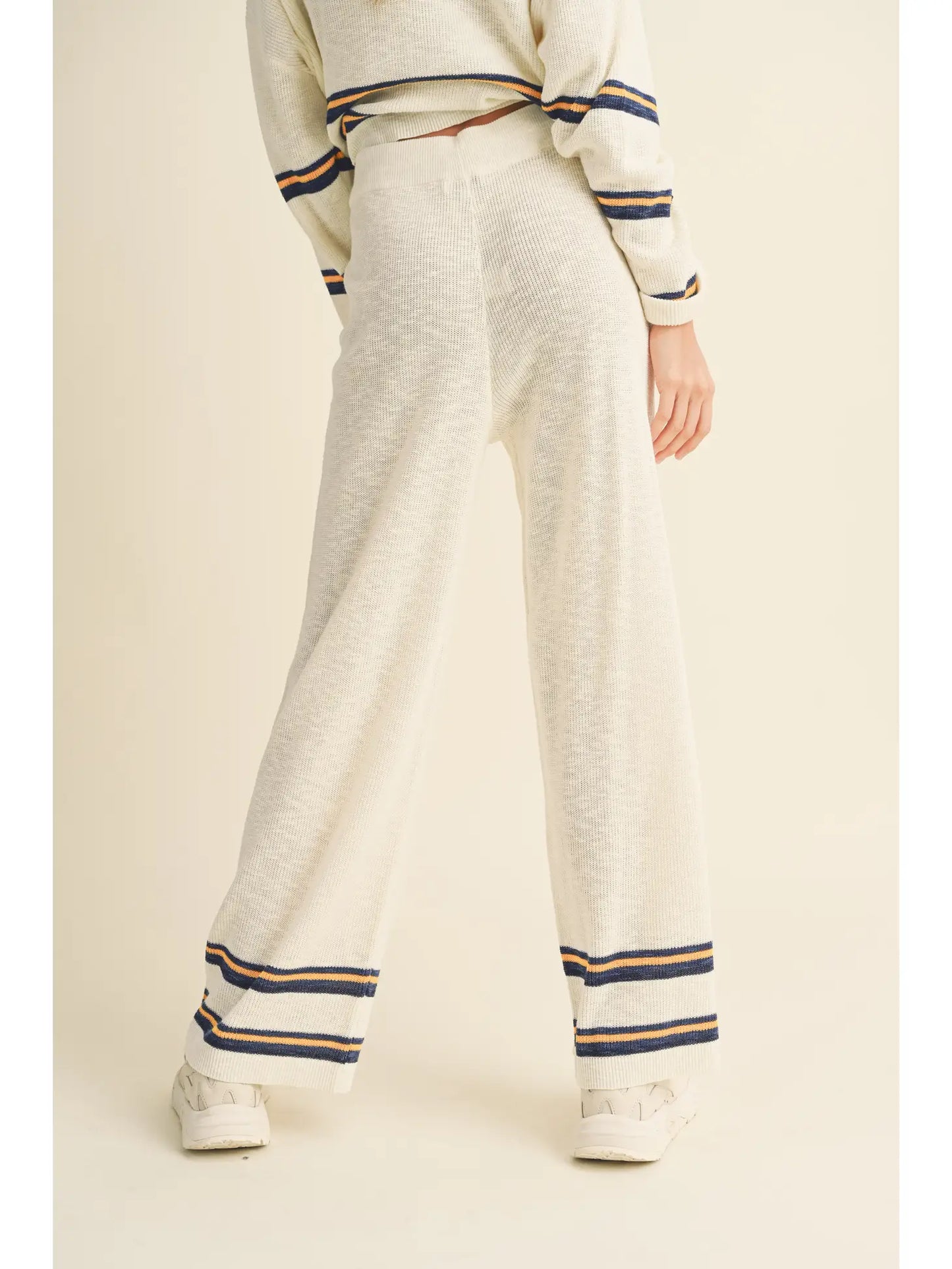 MULTI COLOR STRIPED KNIT PANTS