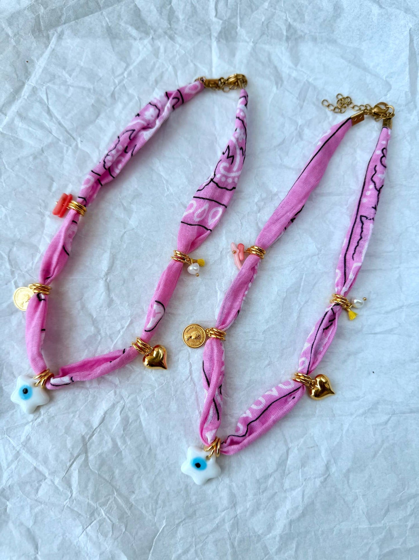 BOHEMIAN BANDANA SCARF CHARM NECKLACE