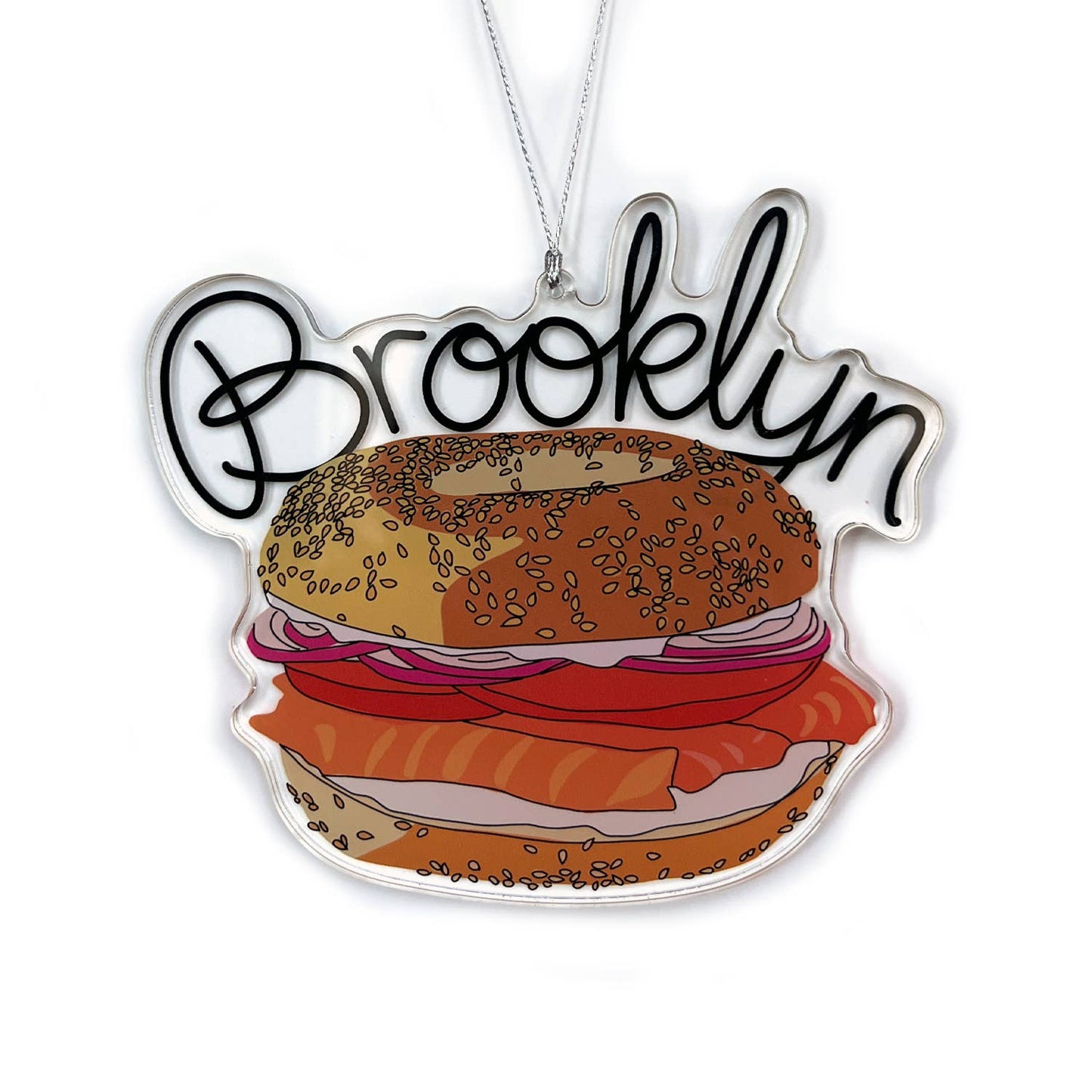 Brooklyn Bagel Sandwich Christmas Ornament