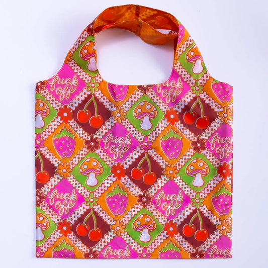 F*CK OFF RETRO REUSIBLE TOTE BAG