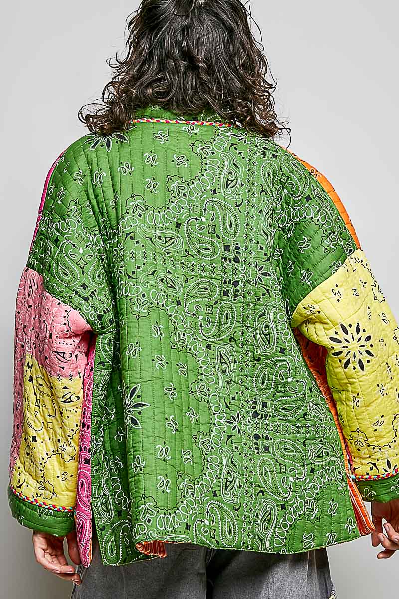 THE JACLYN BANDANA KIMONO JACKET