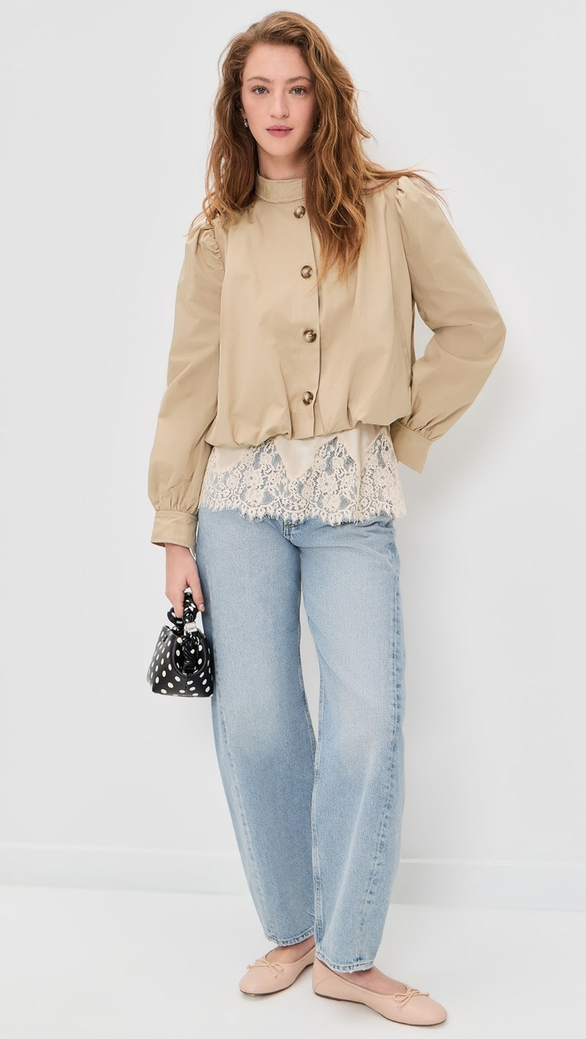 HEMLOCK GATHERED TRENCH COAT