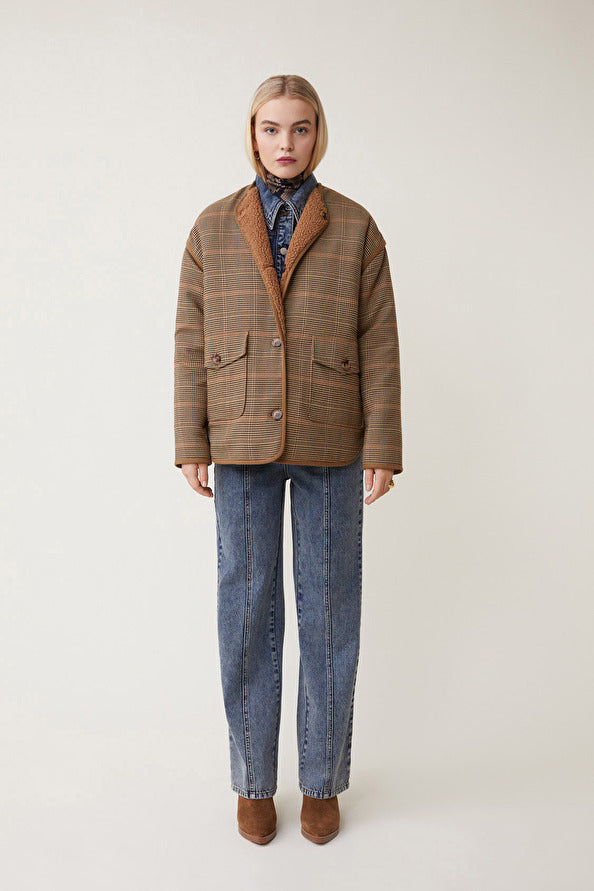 ELIJAH PLAID/SHERPA REVERSIBLE JACKET