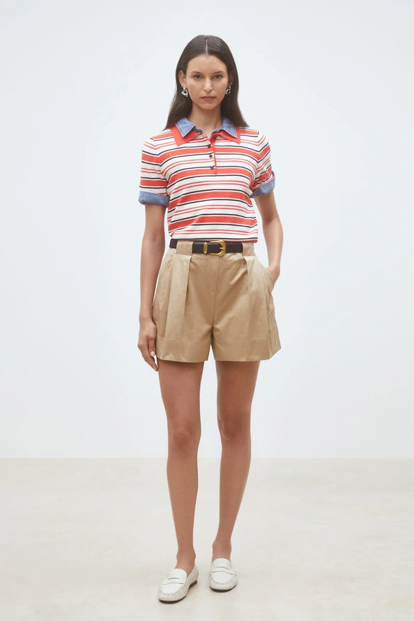 PAILLIS KNIT STRIPE SS POLO