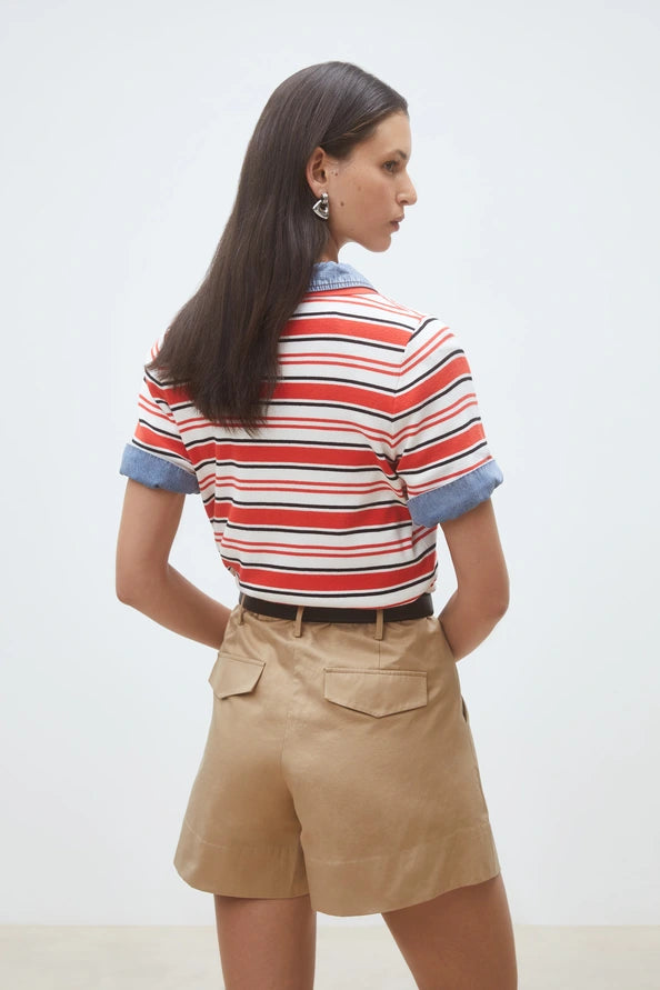 PAILLIS KNIT STRIPE SS POLO