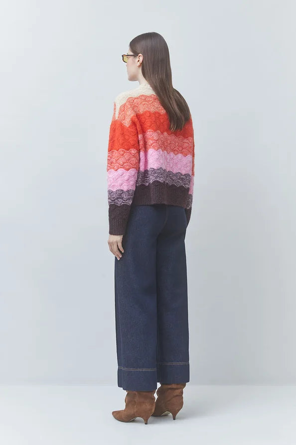 ORANGE PANAYO WAVY SWEATER