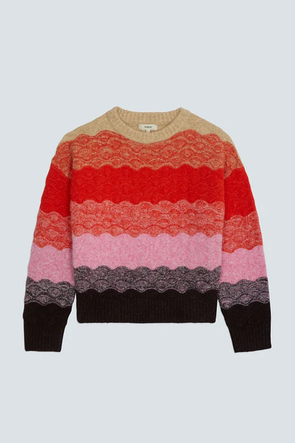 ORANGE PANAYO WAVY SWEATER