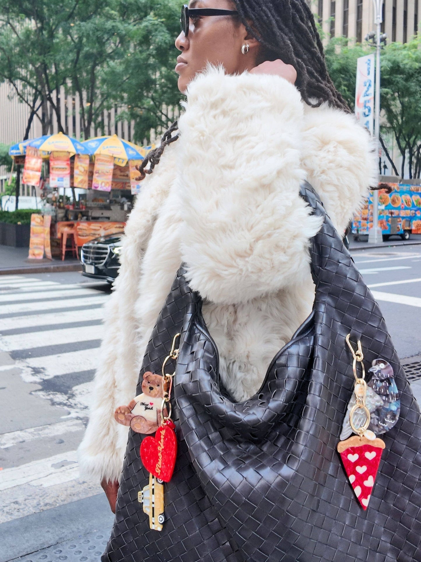 Hand-painted Pigeon Bag Charm + Keychain
