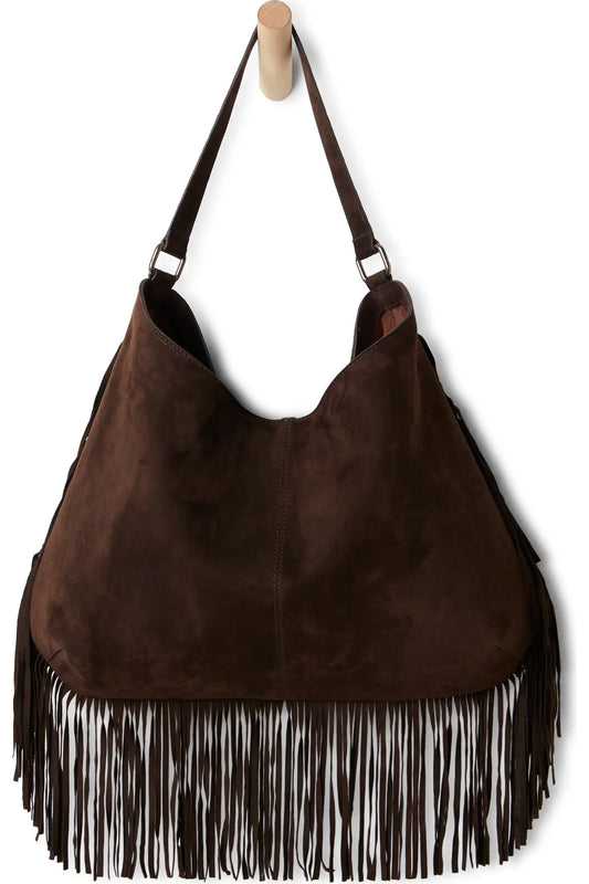 FINN FRINGE SUEDE SHOULDER BAG