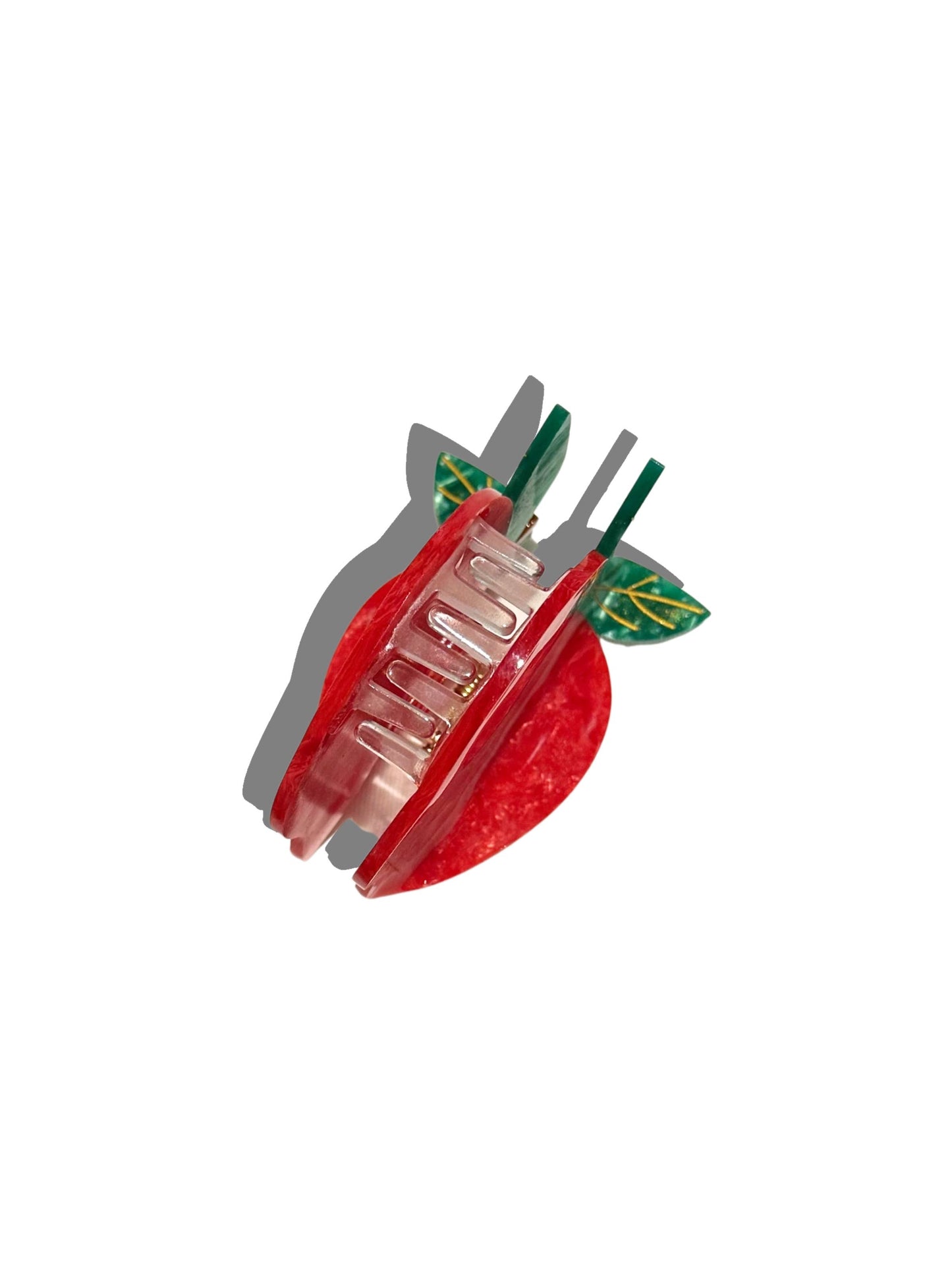 Hand-painted Big Apple Claw Hair Clip