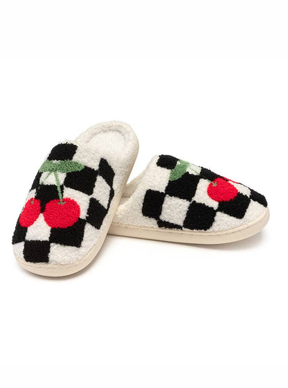 CHECKER CHERRY SLIPPERS