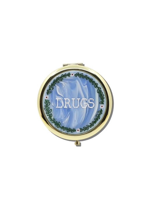 Cross Stitch Drugs Handbag Hero Pill Case