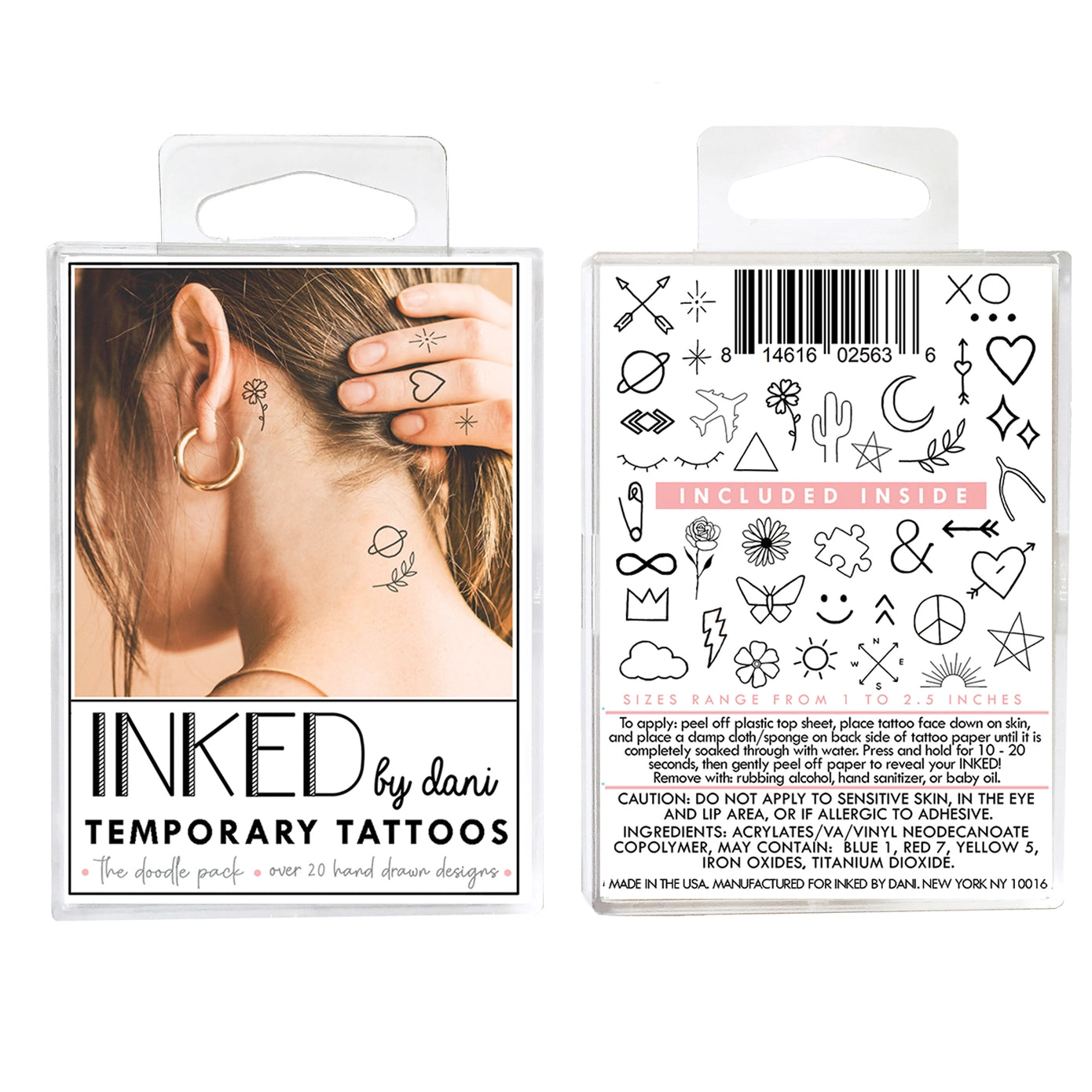 DOODLE TEMPORARY TATTOO PACK