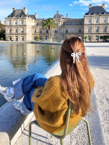 Hand-painted Coquette Bow Claw Hair Clip