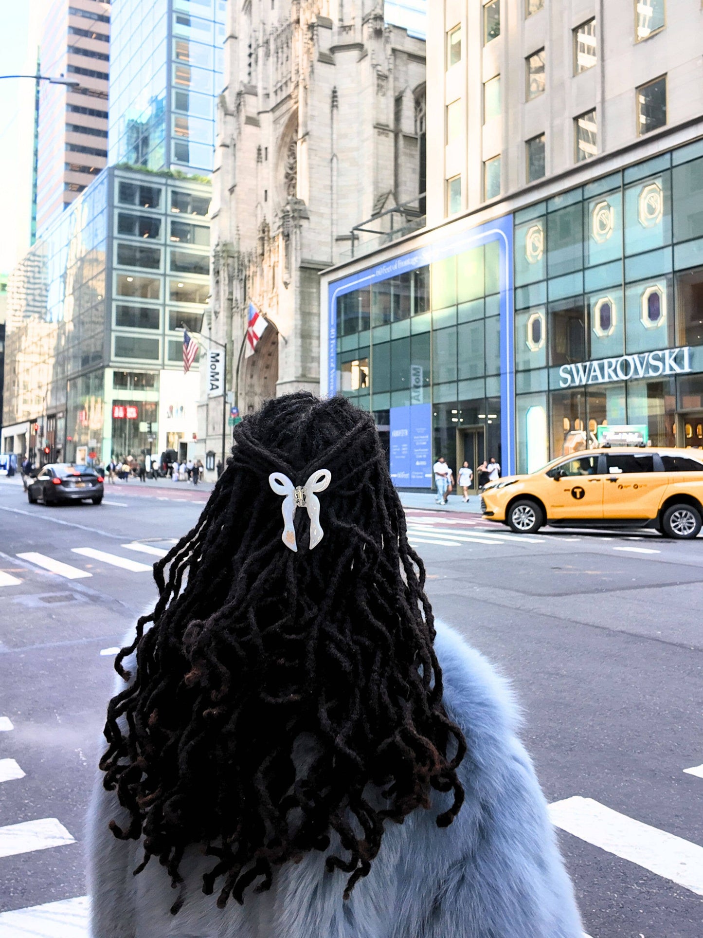 Hand-painted Coquette Bow Claw Hair Clip